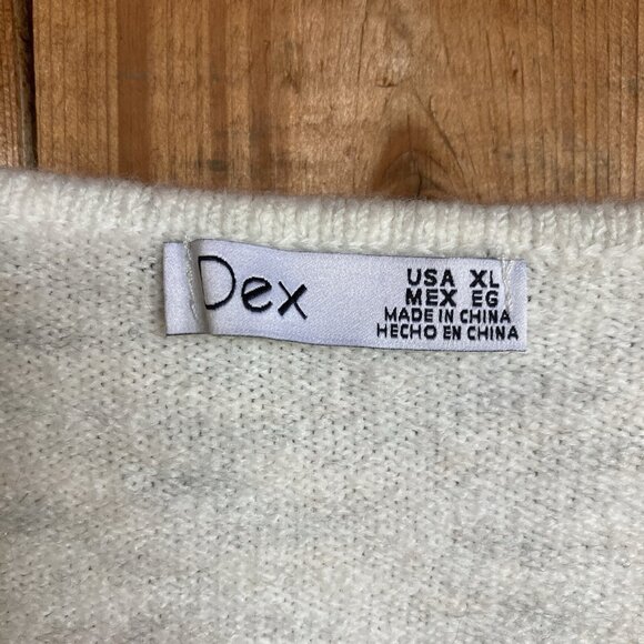 Dex Women Gray Pullover Sweater Slouchy Soft Oversized Acrylic Blend New sz XL - Picture 4 of 11